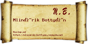 Mlinárik Bottyán névjegykártya